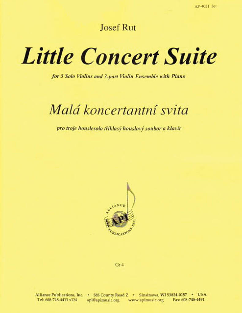 Little Concert Suite - 3 Vlns Plus Vln Ens-pno